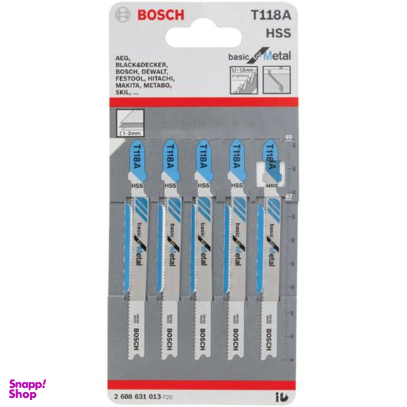 تیغ اره عمودبر فلز مدل T118A بسته 5 عددی