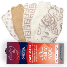 ماسک تنفسی اونلی یو مدل سه بعدی MIX VG-BG-P-FC-LYC 534 بسته 25 عددی