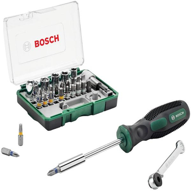 مجموعه 28 عددی سری بکس و پیچ گوشتی بوش (Bosch) مدل 2607017331