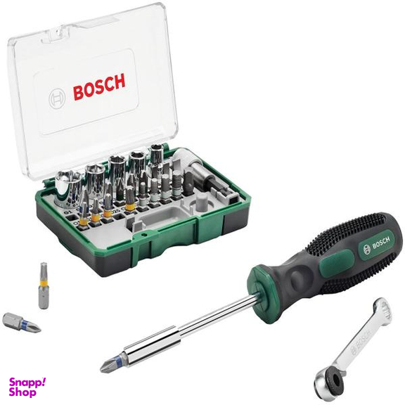 مجموعه 28 عددی سری بکس و پیچ گوشتی بوش (Bosch) مدل 2607017331