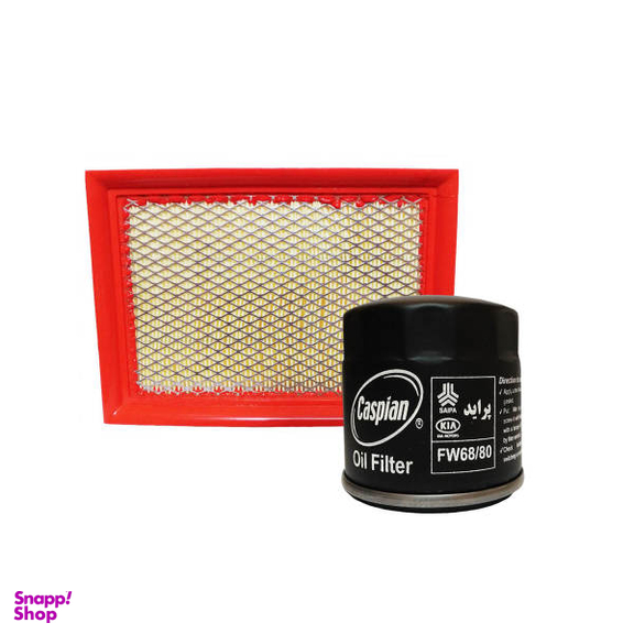 فیلتر هوای خودروی کاسپین مدل 21996880FL به همراه فیلتر روغن مناسب برای پراید 141