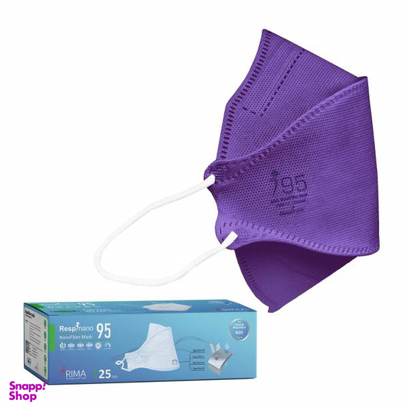 ماسک تنفسی ریما مدل سه بعدی N95 نانوالیاف بسته 25 عددی
