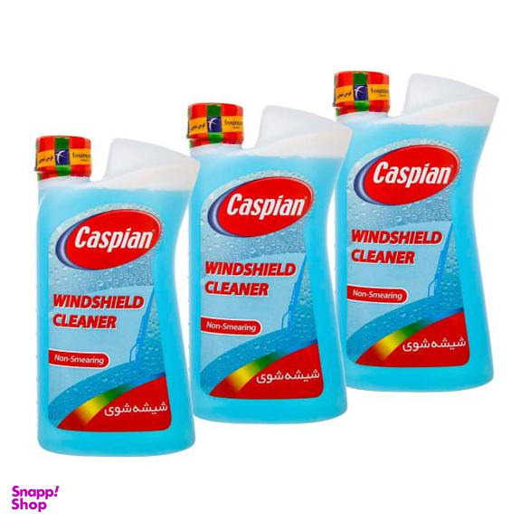 شیشه ی شوی خودرو کاسپین مدل non-smearing حجم 1 لیتر بسته 3 عددی