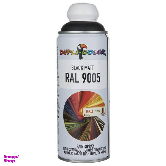 اسپری رنگ مشکی مات دوپلی کالر (Dupli Color) مدل RAL 9005 حجم 400 میلی لیتر