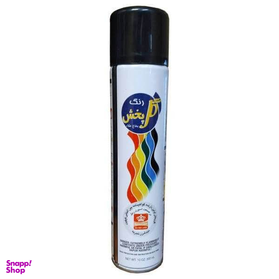 اسپری رنگ مشکی مات گل پخش کد 300 حجم 300 میلی لیتر