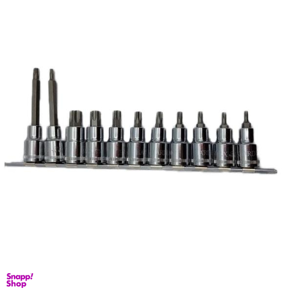 مجموعه 11 عددی آچار بکس آلن ستاره ای هاردکس مدل S12-T-11PC