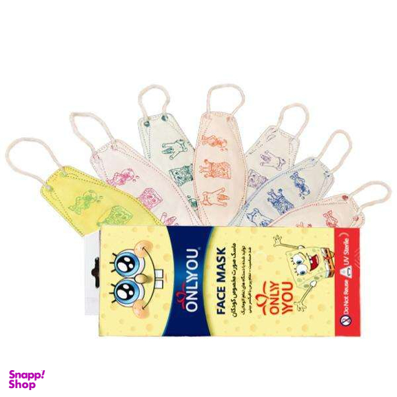 ماسک تنفسی کودک اونلی یو مدل سه بعدی Sponge 574 بسته 25 عددی