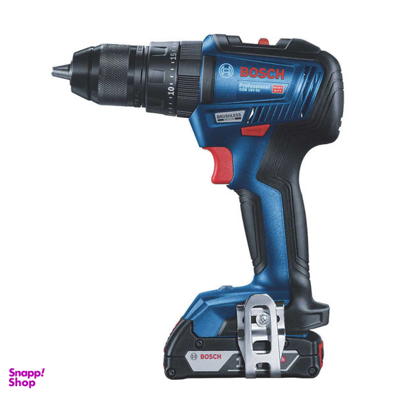 دریل پیچ گوشتی چکشی شارژی بوش مدل GSB 18V-50 EC brushless + 4 Extra