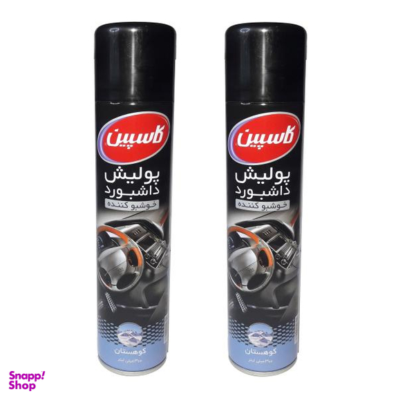 اسپری پولیش داشبورد خودرو کاسپین مدل Mountain حجم 300 میلی‌ لیتر بسته 2 عددی