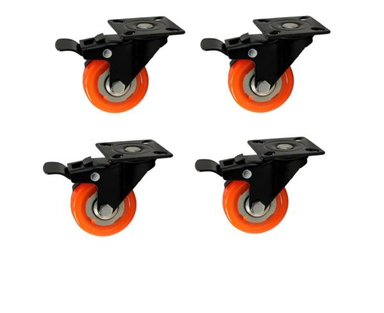 چرخ کفیدار مدل ترمز دار کد CHKT04 مجموعه 4 عددی