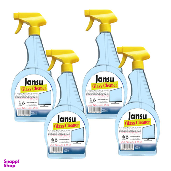 اسپری شیشه پاک کن جانسو مدل glasscleaner حجم 500 میلی لیتر مجموعه 4 عددی