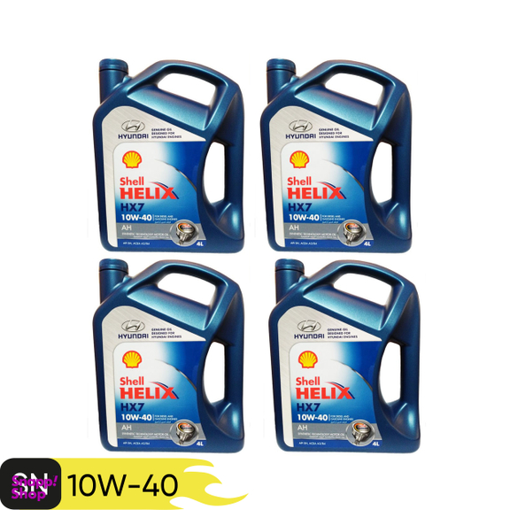 روغن موتور خودرو شل هلیکس مدل HELIX HX7 10W- 40 حجم 4 لیتر بسته 4 عددی