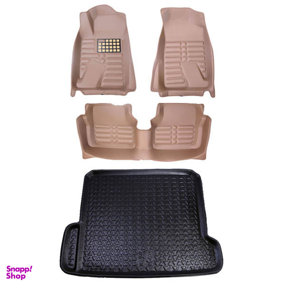 کفپوش سه بعدی خودرو مدل TAAM مناسب برای پژو 405 به همراه کفپوش صندوق