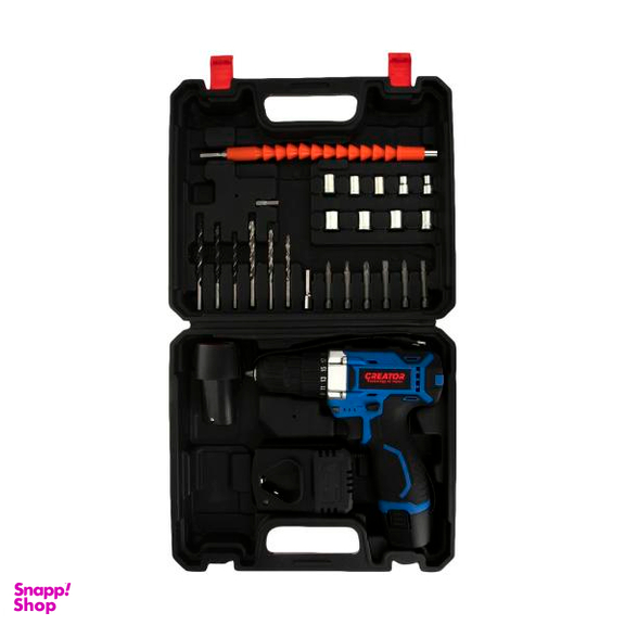 مجموعه 27 عددی دریل پیچ گوشتی شارژی کریتور کد CR -18002