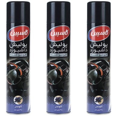 اسپری داشبورد خودرو کاسپین مدل Lavender حجم 300 میلی لیتر بسته 3 عددی