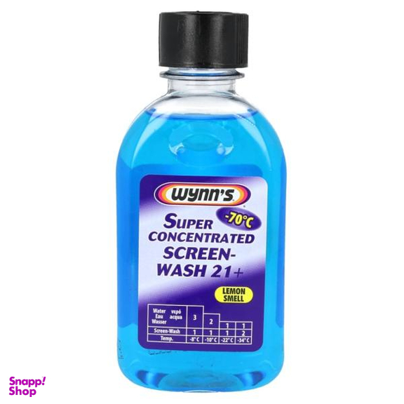محلول شیشه شوی خودرو وینز مدل super concentrated screen-wash 21 حجم 250 میلی‌ لیتر