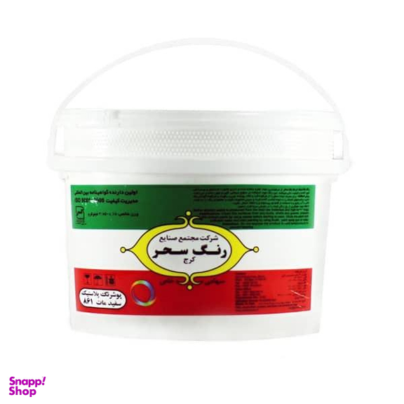 رنگ تمام پلاستیک ممتاز سحر کد861 وزن 5 کیلوگرم