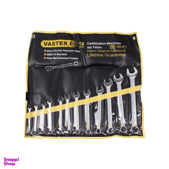 مجموعه 12 عددی آچار یک سر رینگ یک سر تخت واستر کد MN-035