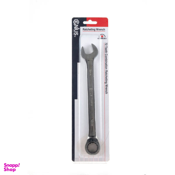 آچار یکسر تخت جغجغه ای جنیوس تولز مدل 768518 سایز 18 میلی متر