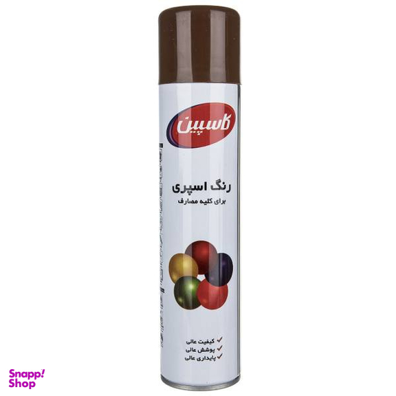 اسپری رنگ قهوه ای شکلاتی کاسپین وزن 295 گرم