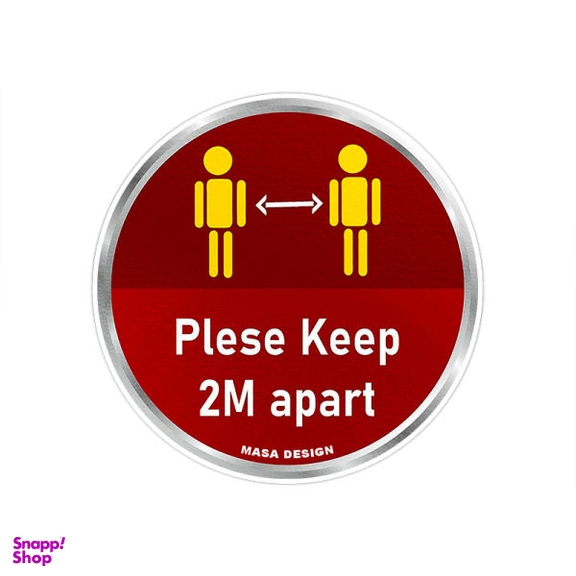 برچسب ایمنی ماسا دیزاین طرح فاصله گذاری اجتماعی مدل CV007