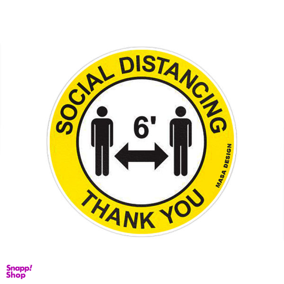 برچسب ایمنی ماسا دیزاین طرح فاصله گذاری اجتماعی مدل CV008