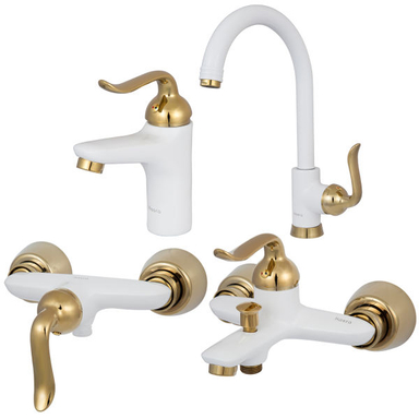 شیرآلات کسری مدل رابین مجموعه 4 عددی به همراه پک نظافت