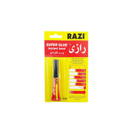 چسب قطره ای رازی مدل Super Glue حجم 3 میلی لیتر مجموعه 4 عددی