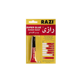 چسب قطره ای رازی مدل Super Glue حجم 3 میلی لیتر مجموعه 2 عددی