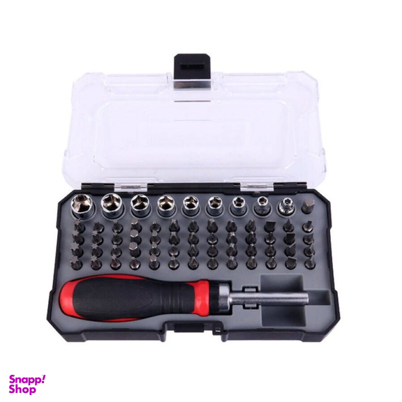 پیچ گوشتی جغجغه ای و سری بکس رونیکس (Ronix) مدل Rh-2716 مجموعه 63 عددی