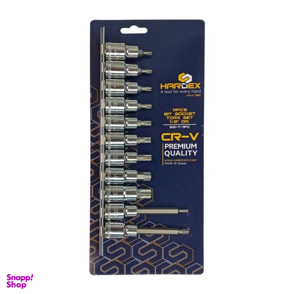آچار آلن بکس ستاره ای هاردکس (Hardex) مدل S12-T-11Pc مجموعه 11 عددی