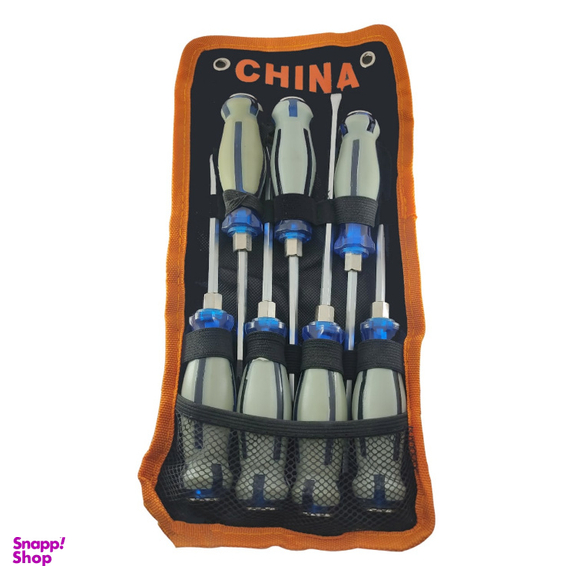 پیچ گوشتی ضربه خور چینا (China) کد 001 مجموعه 7 عددی