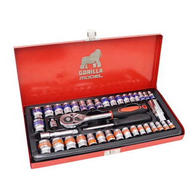 جعبه بکس مدل گوریلا کد YP-1/4-3/8INCH سایز 5-21 میلیمتر مجموعه 40 عددی