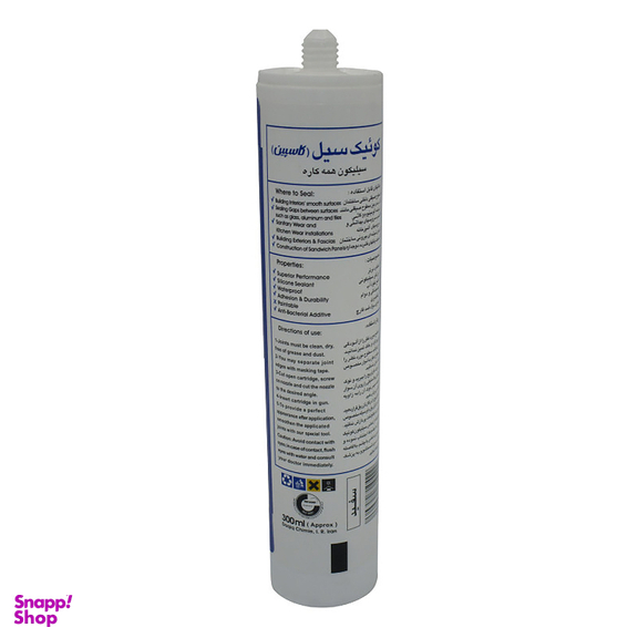 چسب سیلیکون کاسپین مدل Kwiksil_W حجم 300 میلی لیتر