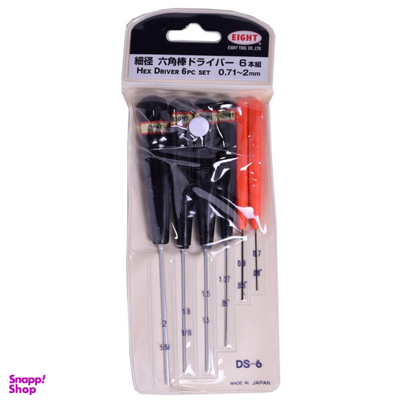 پیچ گوشتی آلنی ایت (Eight) مدل DS-6 مجموعه 6 عددی