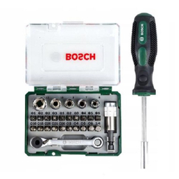 مجموعه 28 عددی سری بکس و پیچ گوشتی بوش (Bosch) مدل 2607017331