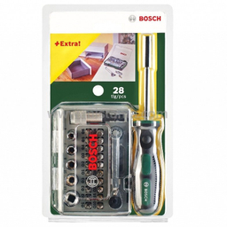 مجموعه 28 عددی سری بکس و پیچ گوشتی بوش (Bosch) مدل 2607017331