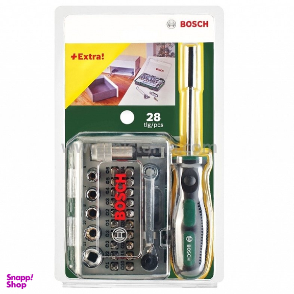 مجموعه 28 عددی سری بکس و پیچ گوشتی بوش (Bosch) مدل 2607017331
