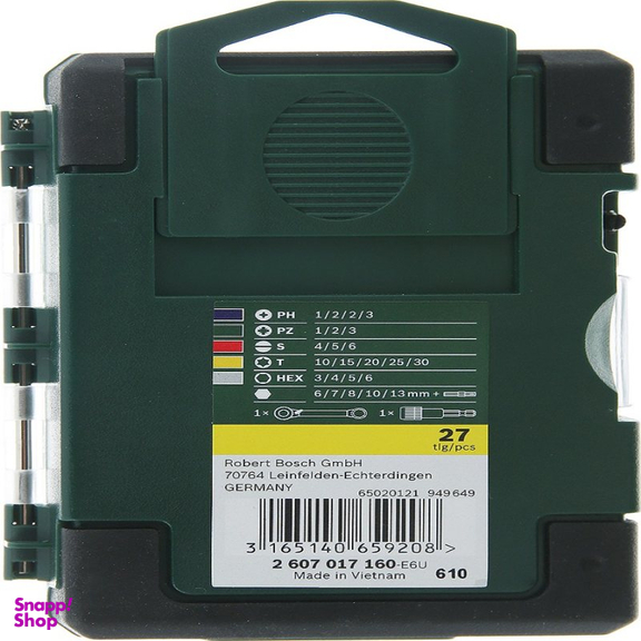 مجموعه 28 عددی سری بکس و پیچ گوشتی بوش (Bosch) مدل 2607017331