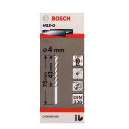 مته فلز بوش (Bosch) مدل HSS-G سایز 4 میلی متر