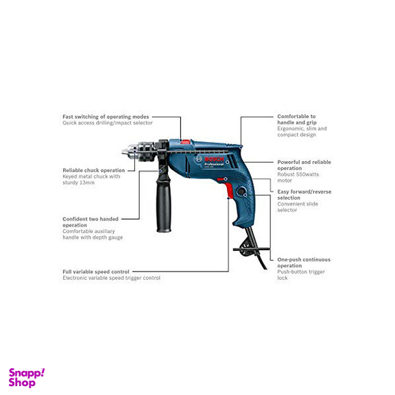دریل چکشی بوش (Bosch) مدل GSB-550