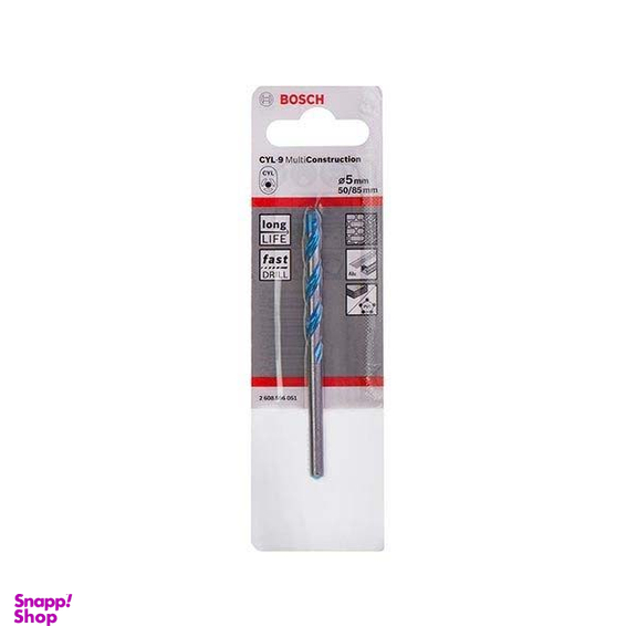 مته همه کاره بوش (Bosch) کد 2608596051 قطر 5 میلی‌ متر