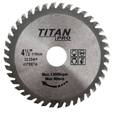 صفحه برش الماسه چوب تیتان پرو (Titan Pro) مدل Wsb115