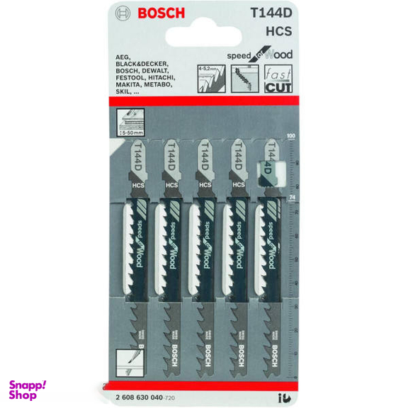 تیغه اره عمود بر بوش (Bosch) مدل T144D کد 2608630040 مجموعه 5 عددی