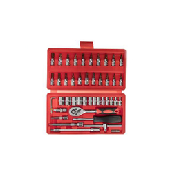 آچار و سری بکس و پیچ گوشتی ساتاگود (Satagood) مدل G-10027 مجموعه 46 عددی