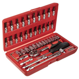 آچار و سری بکس و پیچ گوشتی ساتاگود (Satagood) مدل G-10027 مجموعه 46 عددی