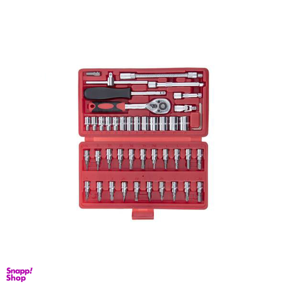 آچار و سری بکس و پیچ گوشتی ساتاگود (Satagood) مدل G-10028 مجموعه 46 عددی