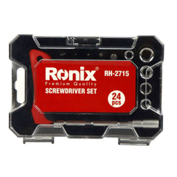 پیچ گوشتی جغجغه ای و سری بکس رونیکس (Ronix) مدل Rh-2715 مجموعه 24 عددی