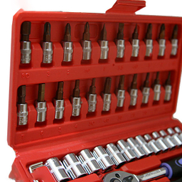 آچار و سری بکس و پیچ گوشتی اسرانوی (Srunv) مدل A1-X04605 مجموعه 46 عددی