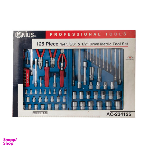 ابزار جنیوس تولز (Genius Tools) مدل Ac-234125 مجموعه 125 عددی